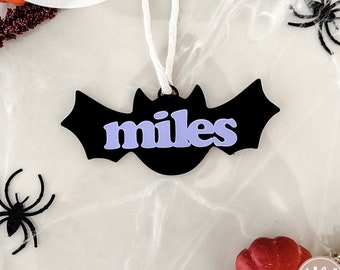 SVG Bat Book Basket Tag | SVG Boo Basket Tag| Personalized Boo Basket Tag | Custom Halloween Tag | Glowforge SVG | Laser File