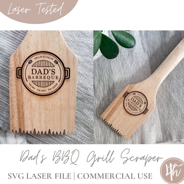 Dad's BBQ Grill Scraper SVG | Father's Day gift svg | Father's Day BBQ svg | Laser Engrave Files | Glowforge svg| Laser Files