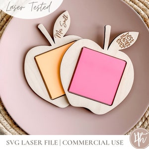 Lehrer Geschenk Post-Item Note Halter svg | Lehrer Geschenk SVG | Erzieherin Geschenk svg | Lasergravur Dateien | Pflanzenanhänger | Herunterladen