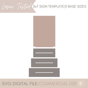 Plantilla de letrero rectangular de 5 x 7 SVG / Letrero con números de mesa SVG / Letrero de boda SVG / Letrero comercial rectangular SVG / Glowforge SVG / Archivos láser