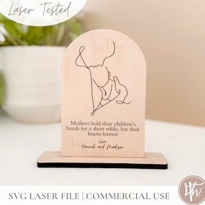 Moederdag lijntekeningen SVG | Moederdagcadeau-svg | Partituur-svg | Lasergraveerbestanden | Glowforge-svg| Laserbestanden