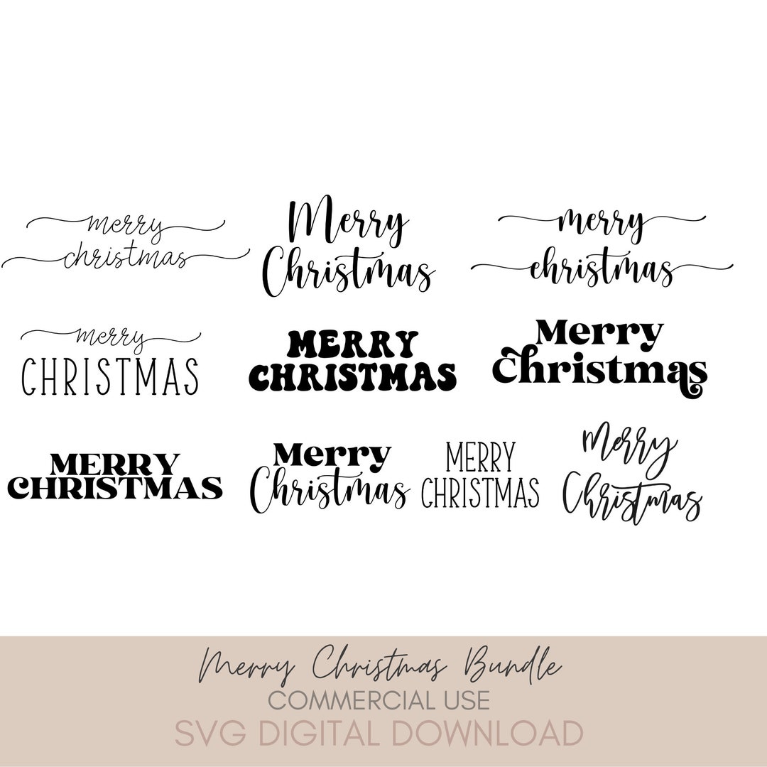 Merry Christmas SVG Bundle | Holiday Cut Files (digital Download) - Etsy