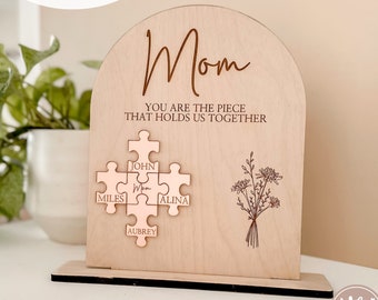 Puzzle Piece Mother's Day  SVG | Mother's Day Gift svg | Elegant Mother's Day svg | Laser Engrave Files | Glowforge svg| Laser Files
