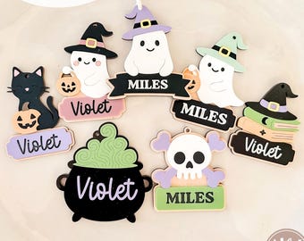 Halloween Basket Tag Bundle SVG | SVG Boo Basket Tag| Personalized Boo Basket Tag | Custom Halloween Tag | Glowforge | Laser File