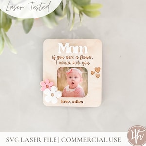 Aimant photo pour réfrigérateur SVG Choisissez votre mini | Cadeau fête des mères svg | Cadre photo format portefeuille svg | Svg Glowforge | Fichier laser svg pour cadre photo