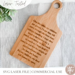 One Day SVG File | Cutting Board SVG File | Glowforge | Cut Files | Digital Download| Gifts for Mom| House Warming | Charcuterie Board