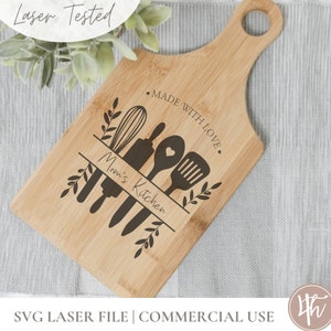 Archivo SVG de tabla de cortar para el Día de la Madre / Hecho con amor svg / Archivo SVG de tabla de cortar / Glowforge / Archivos de corte / Descarga digital