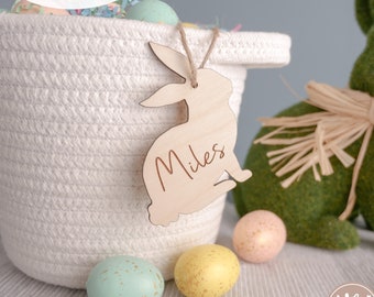 Laser Cut Easter Bunny Basket Tag SVG | Glowforge File