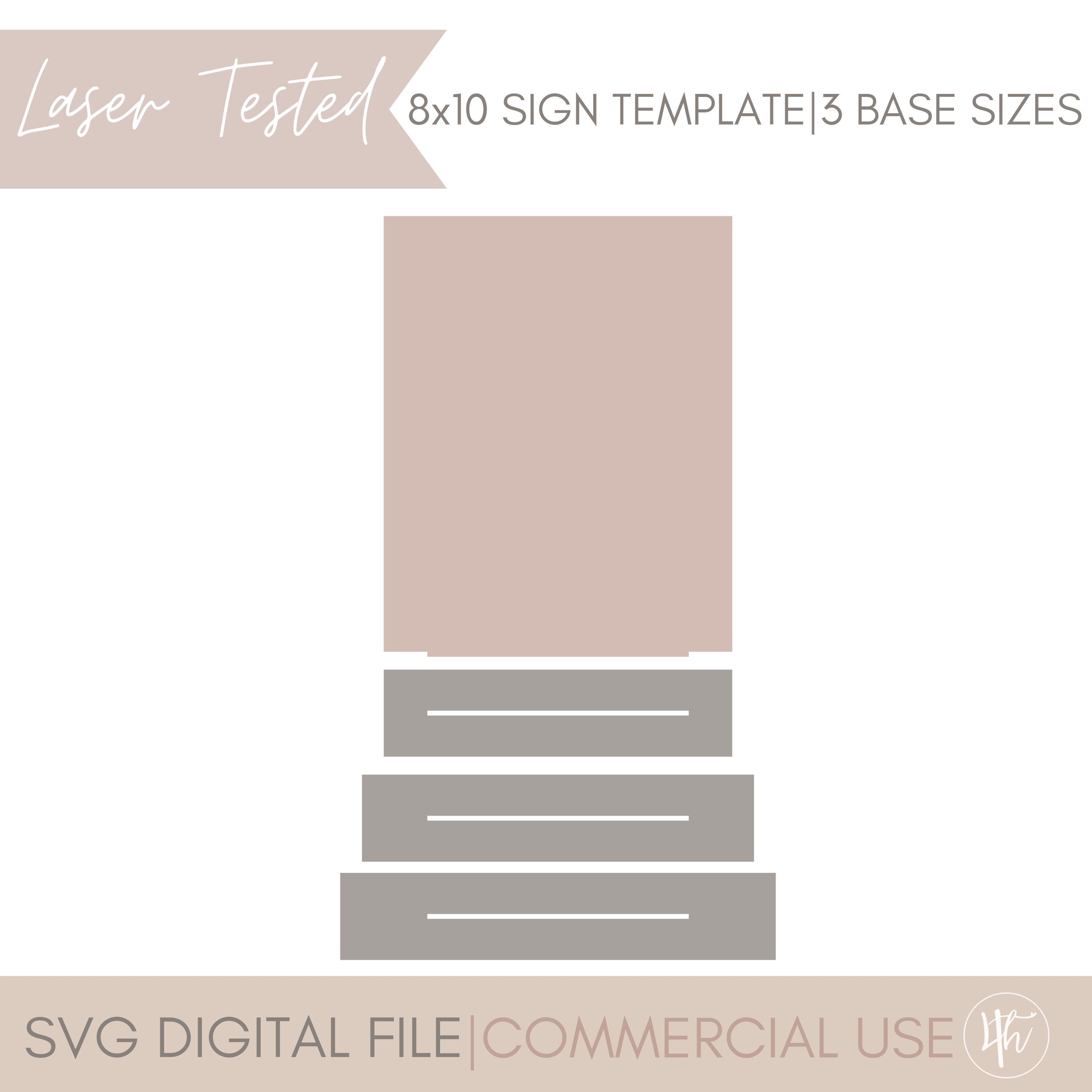 8x10 Rectangle Sign Template SVG | Table Numbers Sign Svg | Wedding ...