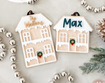 Gingerbread House Ornament-2 Designs| Laser Cut Files | Glowforge SVG | Laser Christmas Files SVG  | 3D Wood Ornaments | Wood Acrylic File