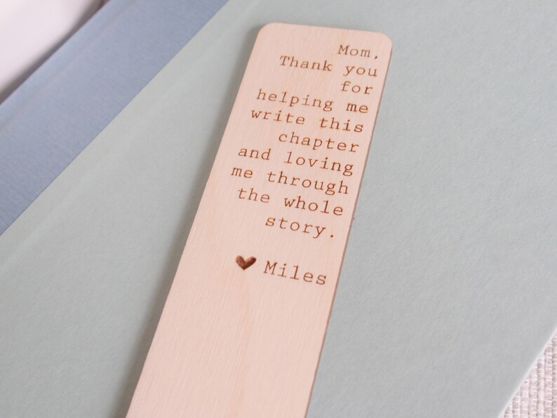 Wooden Engraved Bookmark Mother's Day Gifts Gifts For Etsy