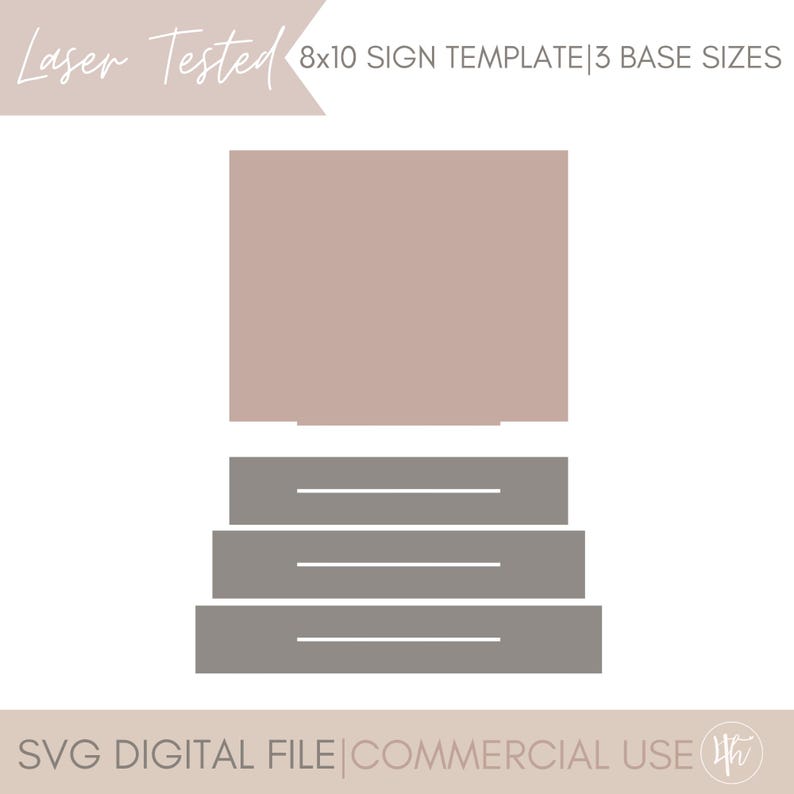 8x10 Horizontal Rectangle Sign Template SVG | Table Numbers Svg ...