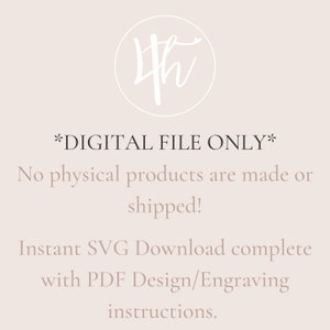 Puede incluir: Archivo digital solamente. No se fabrican ni se env&iacute;an productos f&iacute;sicos. Descarga instant&aacute;nea de SVG con instrucciones de dise&ntilde;o/grabado en PDF.