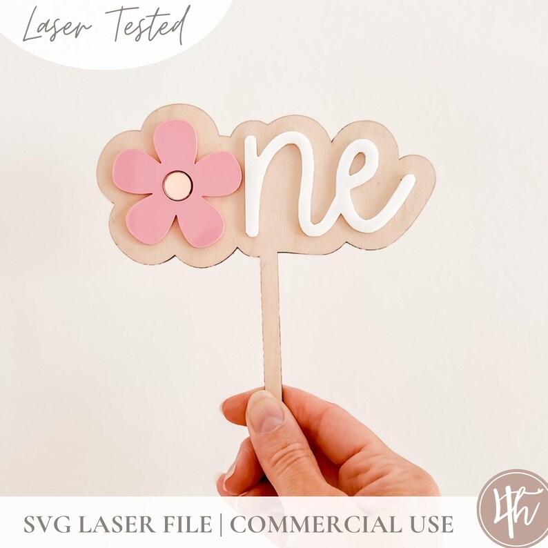 Daisy First Birthday Cake Topper SVG | SVG First Birthday Cake Topper ...