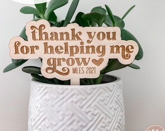 Teacher Plant Tag SVG | Teacher Gift SVG | Daycare worker gift svg | Laser Engrave Files | Glowforge SVG| Plant Tag | Teacher svg| Download