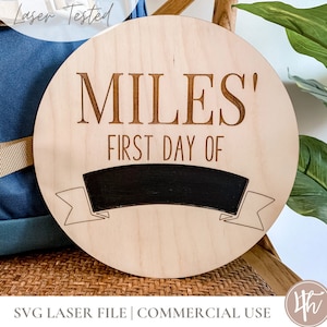 First Day of School SVG | First Day of School Laser File | School Sign SVG| Laser Engrave Files | Glowforge SVG | Digital Svg