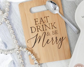 Eat Drink & Be Merry SVG | Christmas Holiday Cut File (Digital Download)