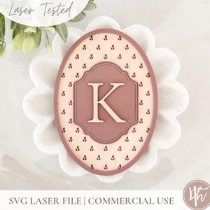 Marco de monograma vintage SVG - Tulipán / Decoración vintage para guardería SVG / Regalo para bebé SVG / Glowforge SVG / Marco vintage SVG / Ideas de regalo para baby shower