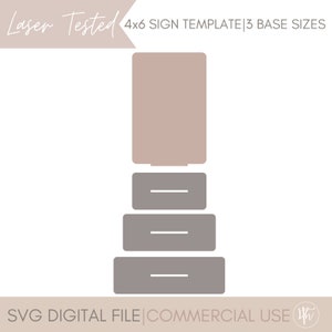 4 x 6 afgeronde rechthoek tekensjabloon SVG | Tabelnummers svg | Rechthoek bruiloft teken svg | Zakelijk bord SVG| Glowforge-svg| Laserbestanden