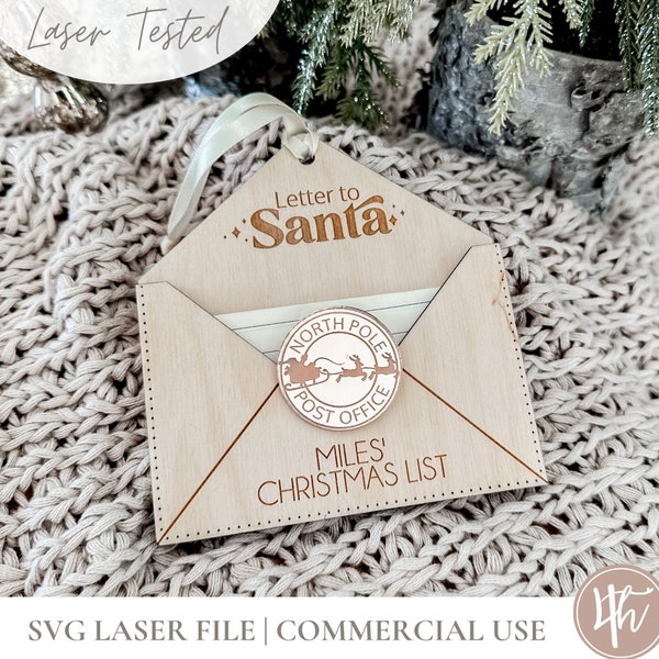 Christmas List Ornament-2 Designs| Laser Cut Files | Glowforge SVG | Laser Christmas Files SVG  | 3D Wood Ornaments | Wood Acrylic Cut File