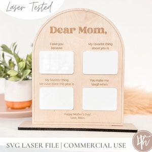 Razones por las que amamos a mamá SVG / Regalo del día de la madre svg / Archivos de grabado láser / Glowforge svg / Archivos láser