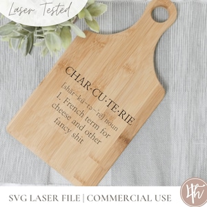 Charcuterie Board SVG File | Cutting Board SVG File | Funny Cutting Board | Glowforge | Cut Files | Digital Download
