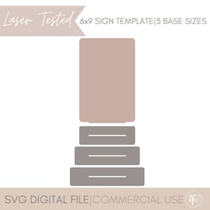 6 x 9 afgeronde rechthoek tekensjabloon SVG | Tabelnummers svg | Rechthoek bruiloft teken svg | Zakelijk bord SVG| Glowforge-svg| Laserbestanden