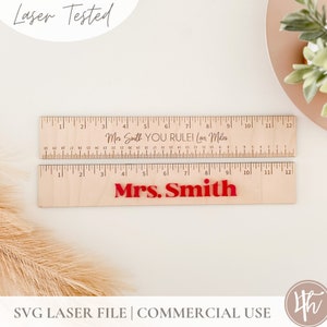 Règle de professeur svg | Cadeau de professeur SVG | Cadeau d'employée de garderie svg | Fichiers de gravure laser | SVG Glowforge | Télécharger | Vous êtes la règle