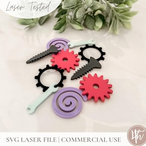 ロボット ギア リワード ジャー トークン SVG ファイル | レーザーカット対応デジタル ダウンロード | 雑用チャート インセンティブ トークン | 行動リワード トークン