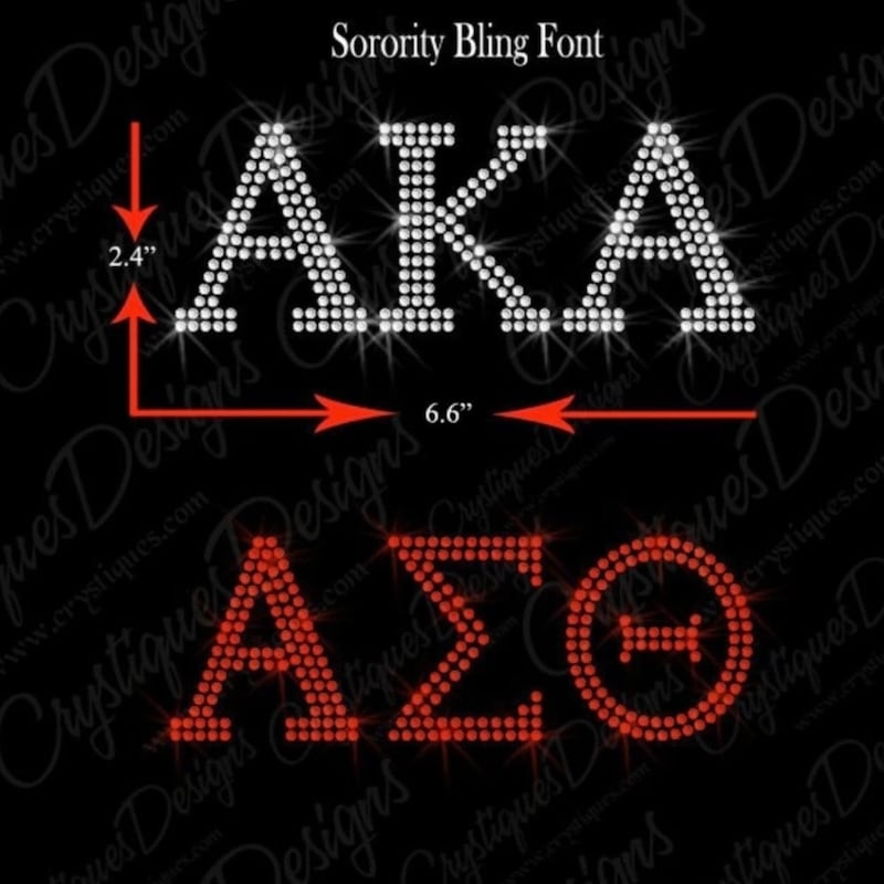 Sorority Rhinestone Font Etsy