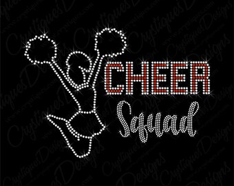 Cheer Squad Rhinestone Transfer, Cheer Squad Bling, Custom Cheer Transfer