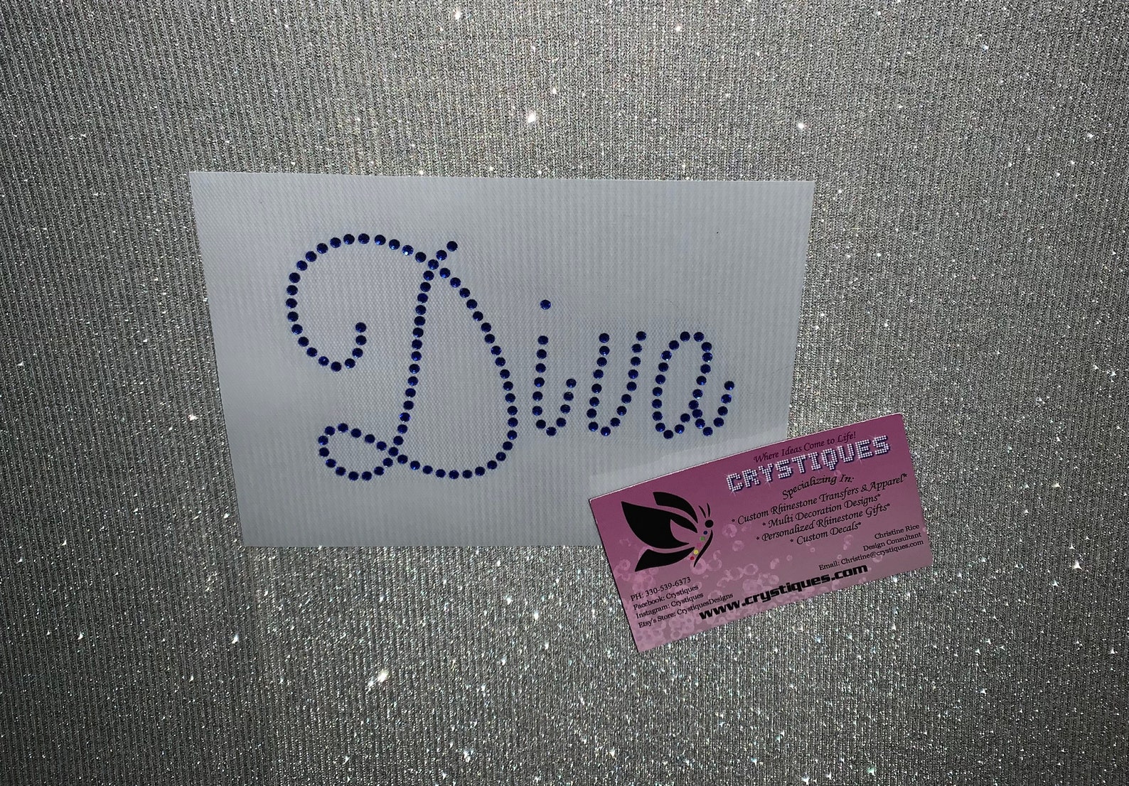 Names With Rhinestone Grace Rhinestone Transfer. Personalize a Phrase or Name-iron on Hot Fix ...