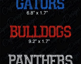 BLOCK rhinestone iron on hotfix transfer, Personalized rhinestone letters, custom bling words, custom bling numbers, 3 row letters