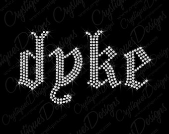 dyke Transfer-dyke Bling-Custom dyke Rhinestone Transfer