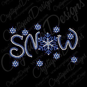 Snow Custom Rhinestone Shirt - Bling Shirts - Christmas Shirts - Etsy