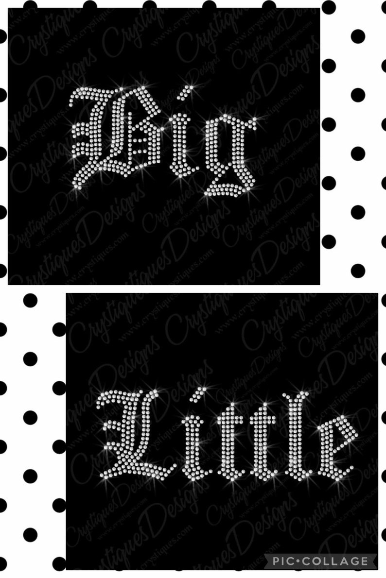 Old English Bling font-Personalize a Phrase or Name-Iron on hot fix Rhinestone Transfer Bling. DIY Rhinestone apparel. image 5