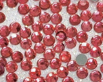 Premium koreanska HOTFIX rosa strass - strass hantverksmaterial - gör det själv - 6ss eller 10ss storlekar - Partihandel med strass