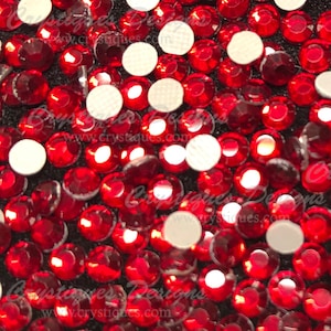 Premium Korean HOTFIX Red Siam Rhinestones-Rhinestone Craft Supplies-Do It Yourself DIY-6ss or 10ss Sizes-Wholesale Rhinestones