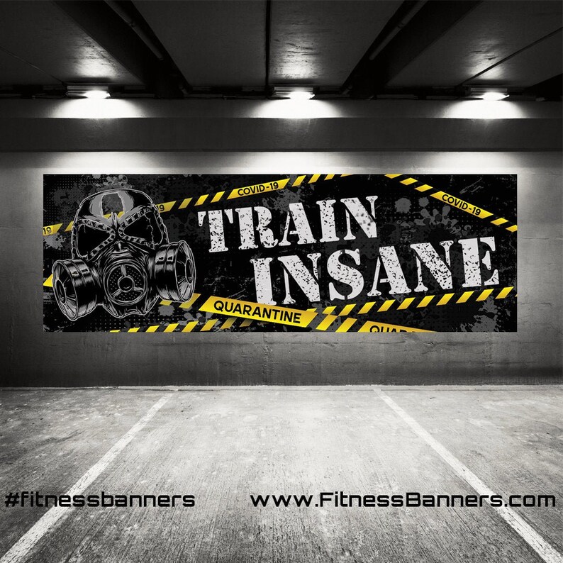 Home Gym Garage Gym Wall Art Gym Banner Fitness Banner Etsy