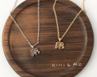 Elephant Necklace // Elephant Pandent // Gold // Silver// Animal Necklace // Minimalist Necklace // Inspirational Gift // Gift for Her