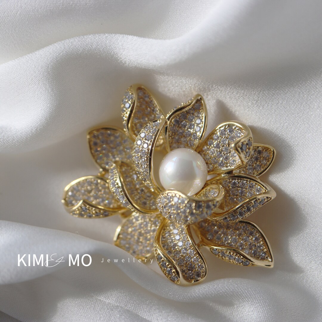 Dainty Flower Brooch for Momlotus Brooch Pinpearl Flower Etsy