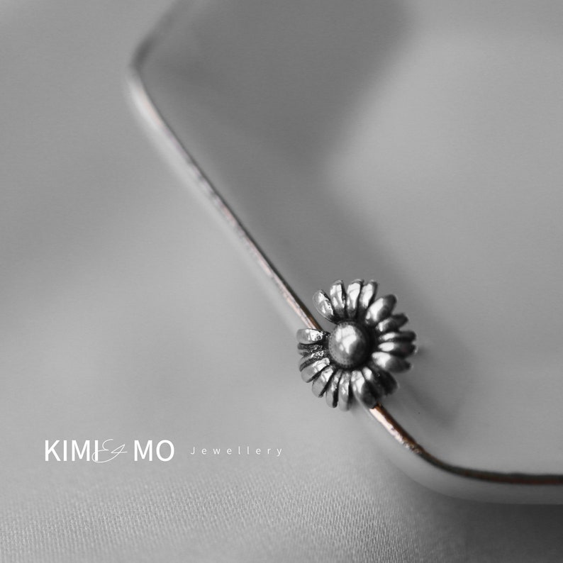 Dainty Tiny Silver Sun Flower Stud Earrings**Minimalist Earring**Simple Daily Earrings**Mini Silver Flower Studs Earring**Bridesmaid Gift**
