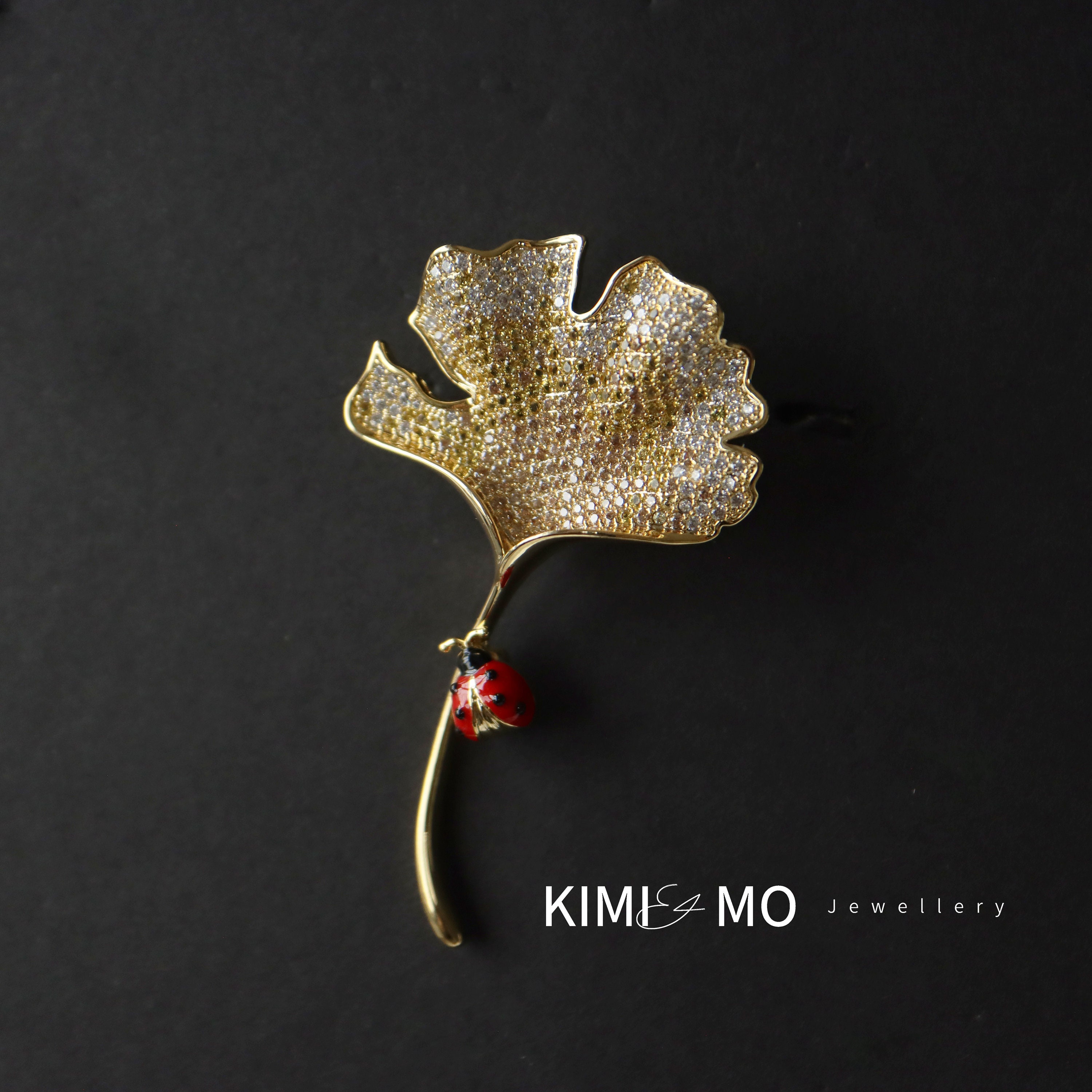 Ginkgo 2024 leaf brooch