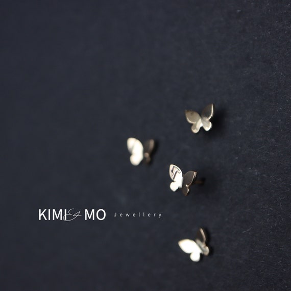 Mini Gold Butterfly Minimalist Stud Earring**Tiny Butterfly Earring**Geometric Earrings**Everyday Stud**Bridesmaid Gift for Her**Unique Gift