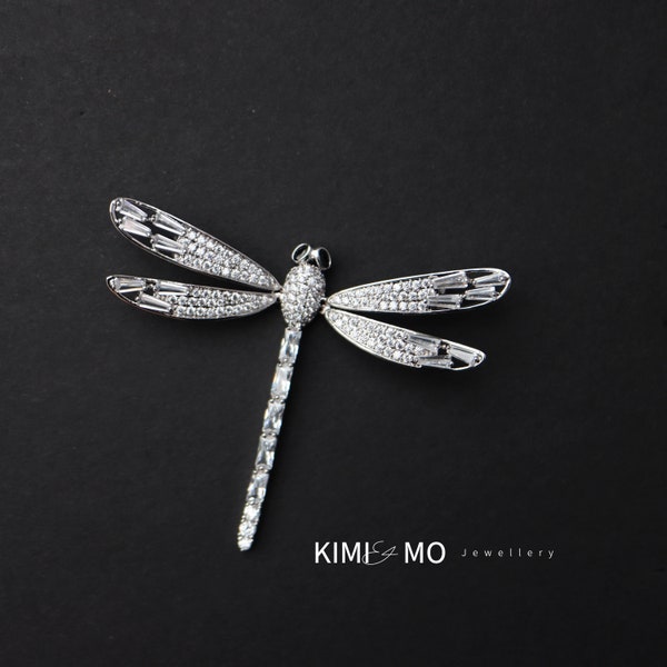 Dragonfly Zircon Brooch Pin For Mom, Gift for Her, Gold/Silver/Pink Dragonfly Brooch for Mom,Anniversary Gift, Thanksgiving Gift
