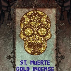 Gold Santisima Muerte Incense for Wealth