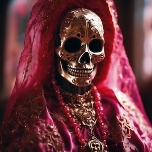 Red Santisima Muerte Incense for Love