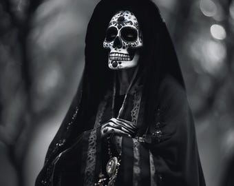 Black Santisima Muerte Incense for Protection or Hexing