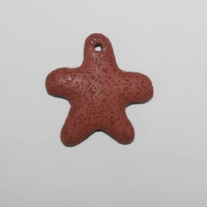 Brown Lava Pendant Star 50mm.
