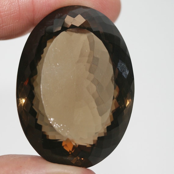Huge Smoky Quartz Faceted Oval 44.5x32mm.196.8ct Etsy